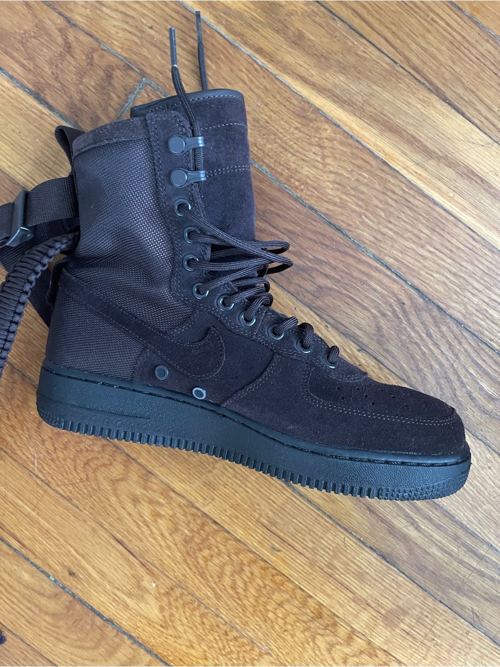 Nike Air Line Black High-Top Tactical Boot leather